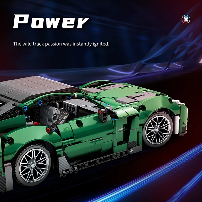 MoYu 88302 Moc Super Racing Technology Car AMG Green Goblin 1:14 Master Children's Toy without Motor 1460pcs from China.