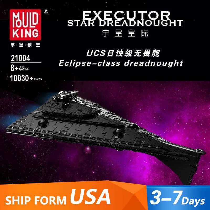 In stocks Mould king 21004 Movie Star Wars Eclipse-Class Dreadnought building blocks 10368pcs ship from USA Ware-house