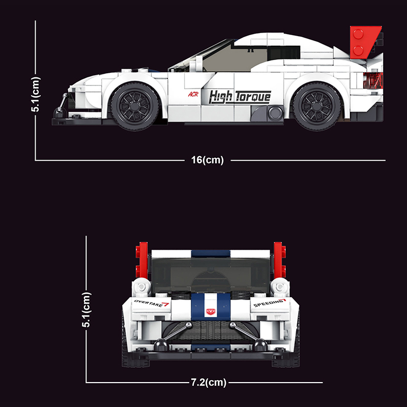 Mould King 27011 MOC Porsch e 911 rsr Racers Mini Super Car Building Block Brick 349pcs Ship from China