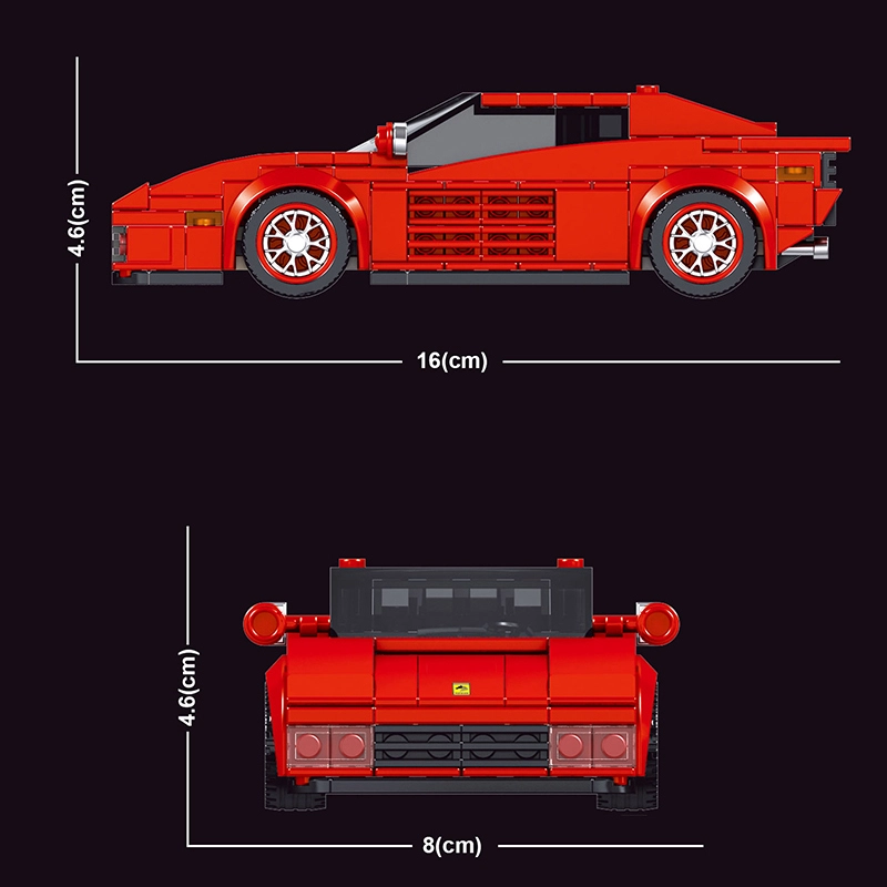 Mould King 27012 Ferrar i Testarossa Technical Red Super Mini Car MOC Building Blocks 316ps ship from China