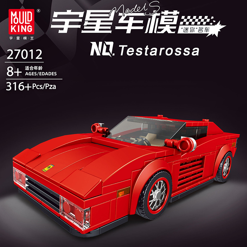 Mould King 27012 Ferrar i Testarossa Technical Red Super Mini Car MOC Building Blocks 316ps ship from China