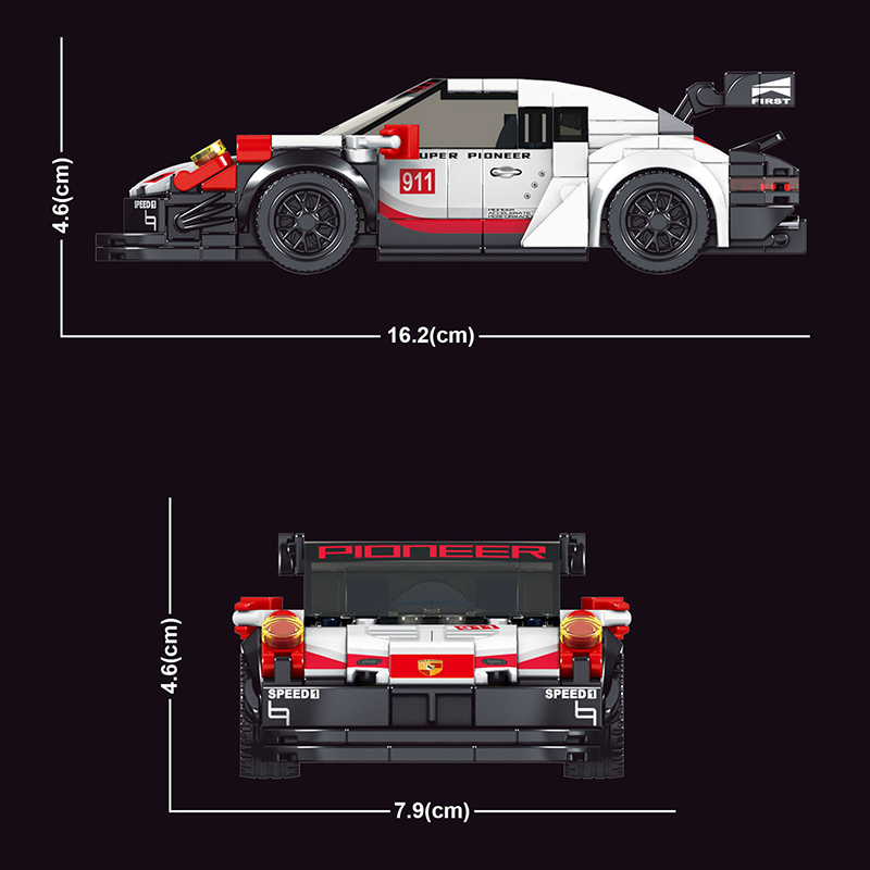Mould king 27010 Porsch e 911 rsr Speed Mini Car Model Building Blocks 349pcs brick ship from China