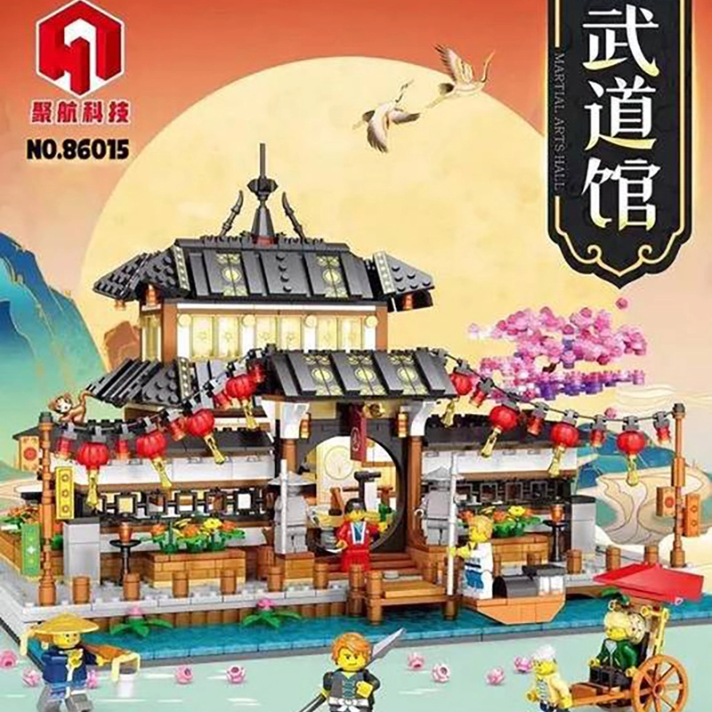 JUHANG 86015 MOC City Street Modular Buildings budokan Building blocks 2288pcs bricks toys no box package from China.