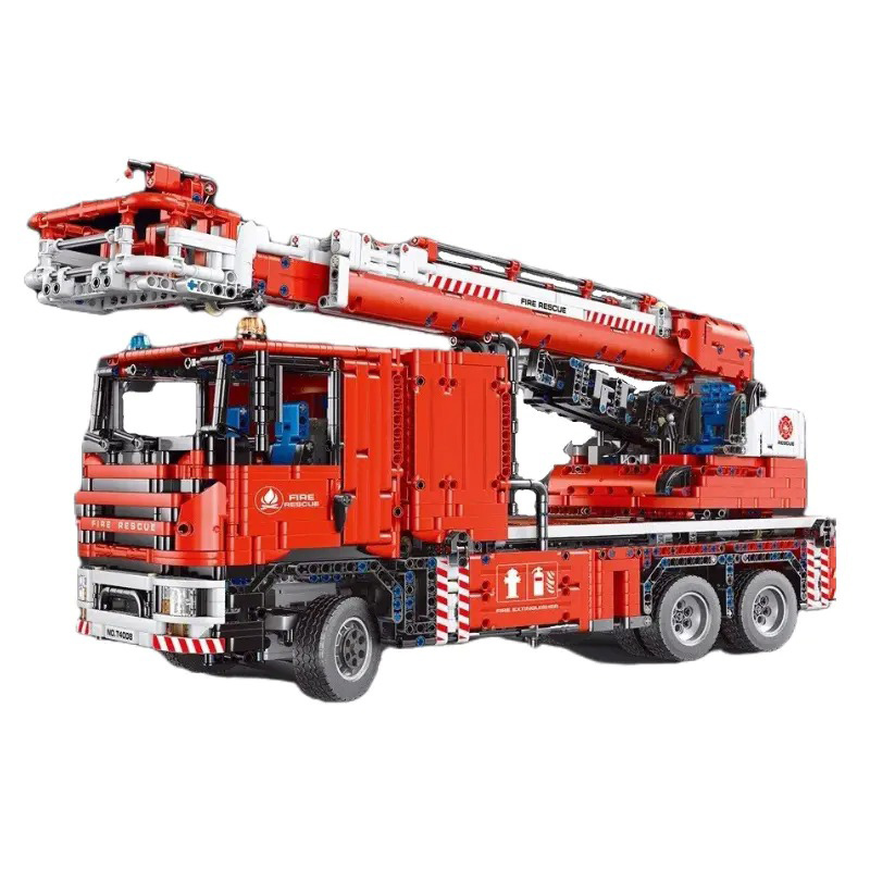 TaiGaoLe T4008 Moc High-Tech 8x8 Dynamic version Fire Engineering Truck Crane Electric Remote Control Assembly 4629PCS Bricks Building Blocks ship fro