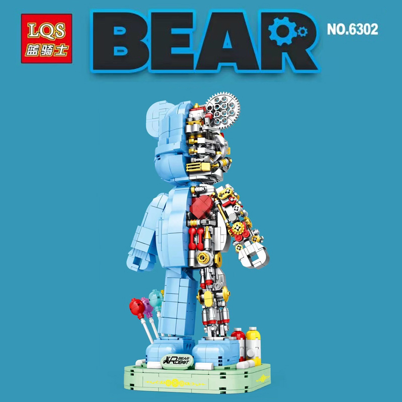 LQS 6302 MOC Light Part Cyborg Violent Bear Model Building Blocks 1160pcs Gift Toys from China [with Light]