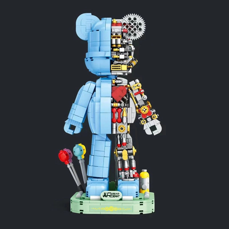 LQS 6302 MOC Light Part Cyborg Violent Bear Model Building Blocks 1160pcs Gift Toys from China [with Light]