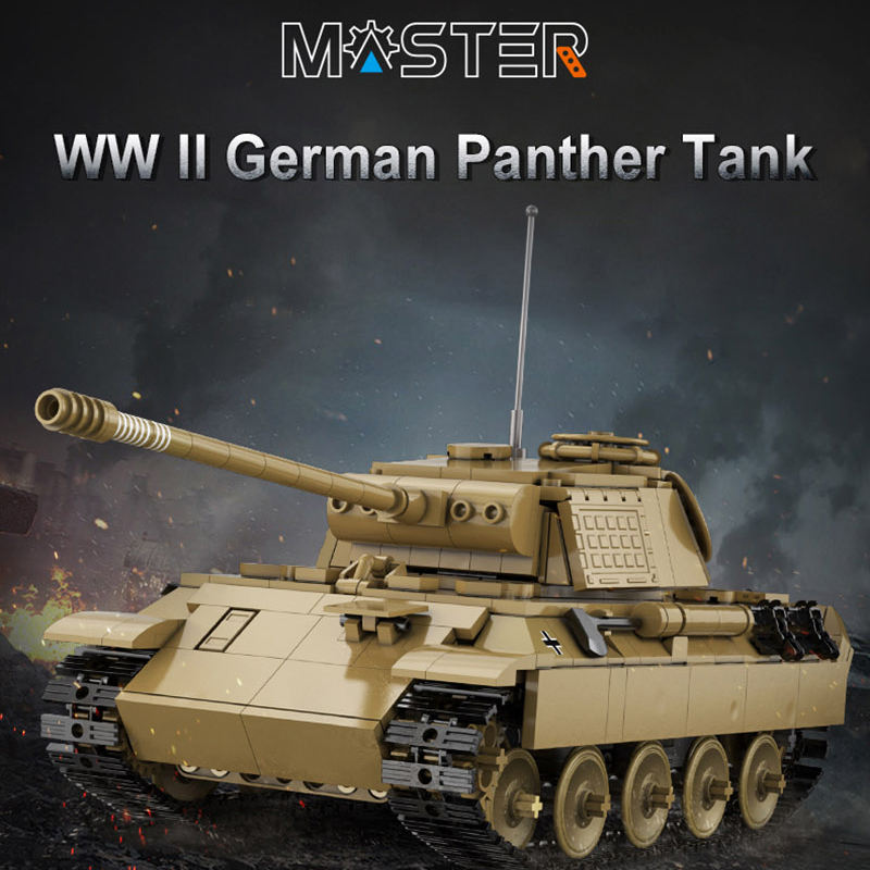 CaDa C61073W MOC Military Axis panther tanks Building Blocks Remote control 907pcs bricks toys with Motor from China.