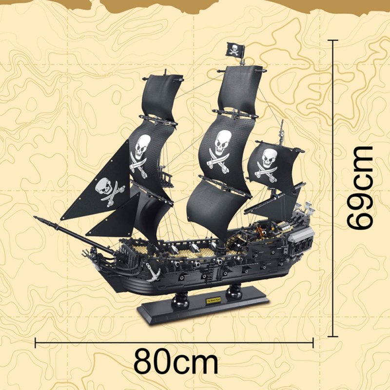 DK 6001 Movie Series The Black Pearl Ship Pirate Moc Modular Building Blocks 3423pcs Bricks Educational Toys from China.