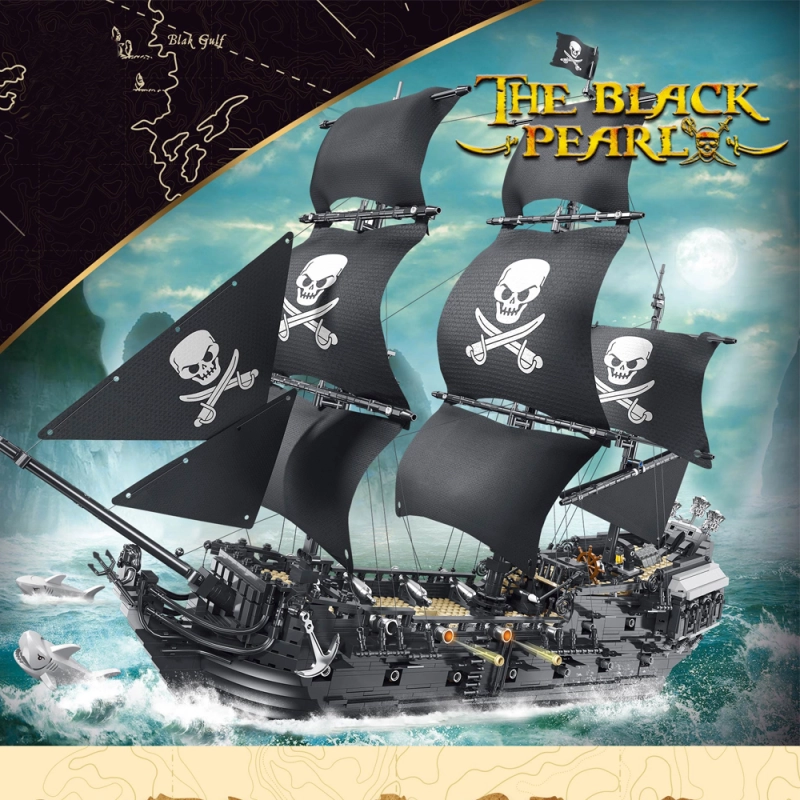 DK 6001 Movie Series The Black Pearl Ship Pirate Moc Modular Building Blocks 3423pcs Bricks Educational Toys from China.
