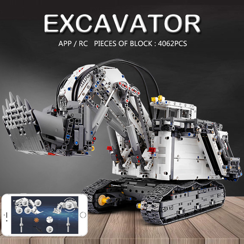 MouldKing 13130 Technic Series RH400 Mining Excavator APP Electric Remote Control Building Blocks 4062pcs Brick toys MOC-1874  From China