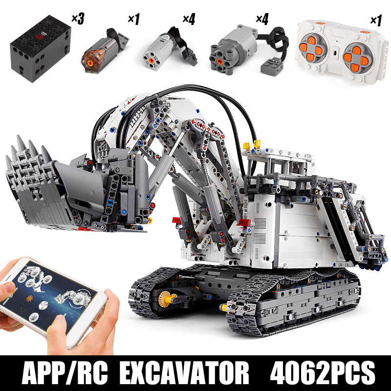 MouldKing 13130 Technic Series RH400 Mining Excavator APP Electric Remote Control Building Blocks 4062pcs Brick toys MOC-1874  From China