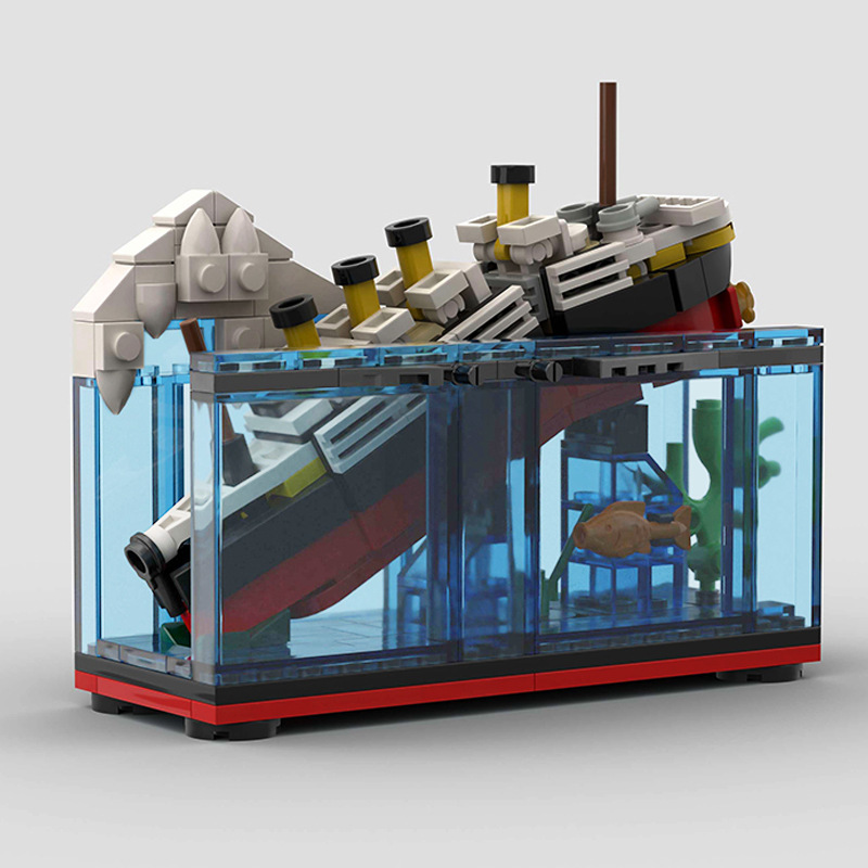 MOC-M1723 Mini Bricks Movie Titanic Boats Model Building Blocks 247pcs Kid Toys From China