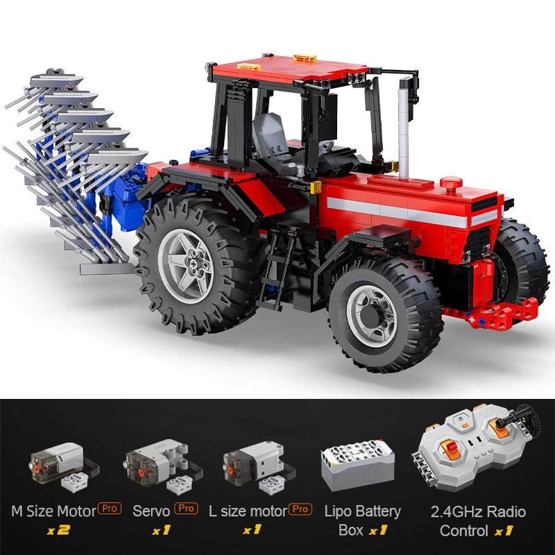 CaDa C61052w MOC Technical Farm Tractor 1:17 Remote Control Model Building Blocks 1675pcs bricks ship from China