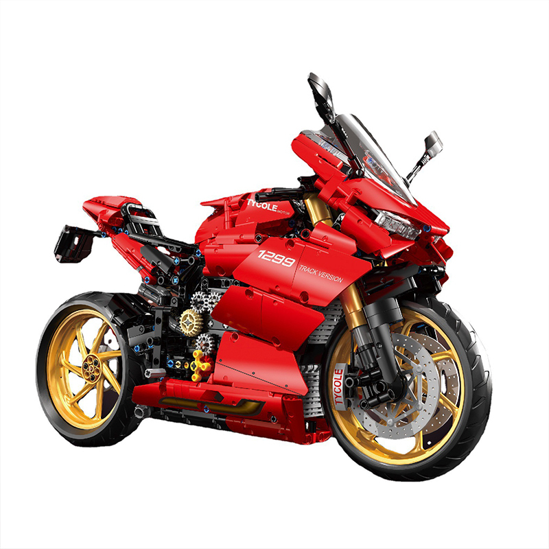 TaiGaoLe T4020R MOC Technical 1:5 Du-cati Motorcycle Model Building blocks 1809pcs bricks Toys Ship from China.(static version)