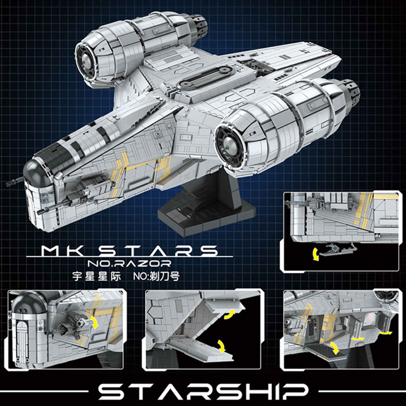 Mould King 21023 Star Plan The Razor Crest Building Blocks 4887pcs Bricks Toys Model Ship From USA 3-7 Days Delivery