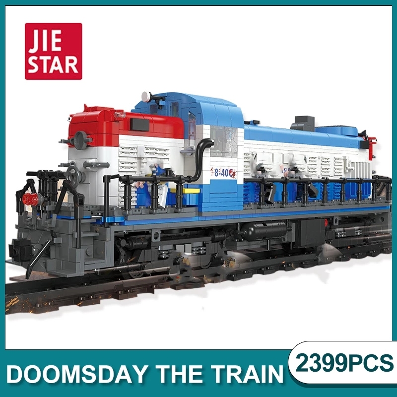 JIESTAR 59006 GE Dash 8-40c Doomsday The Train Building Blocks 2399pcs Bricks Toys Model Ship From China