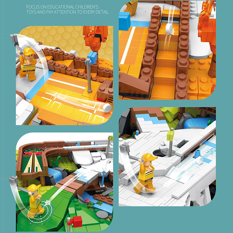 JuHang / Lin07 86017 Creator Golf Resort Course Building Blocks 3022pcs bricks from China [with USB Motor ]