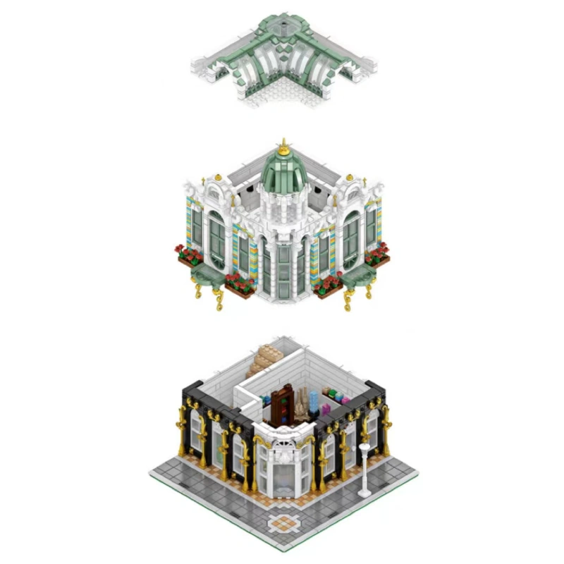QL00957 MOC City Street Mini Modular Minerals Shop Building Blocks 3115pcs bricks Toys Gift From China.