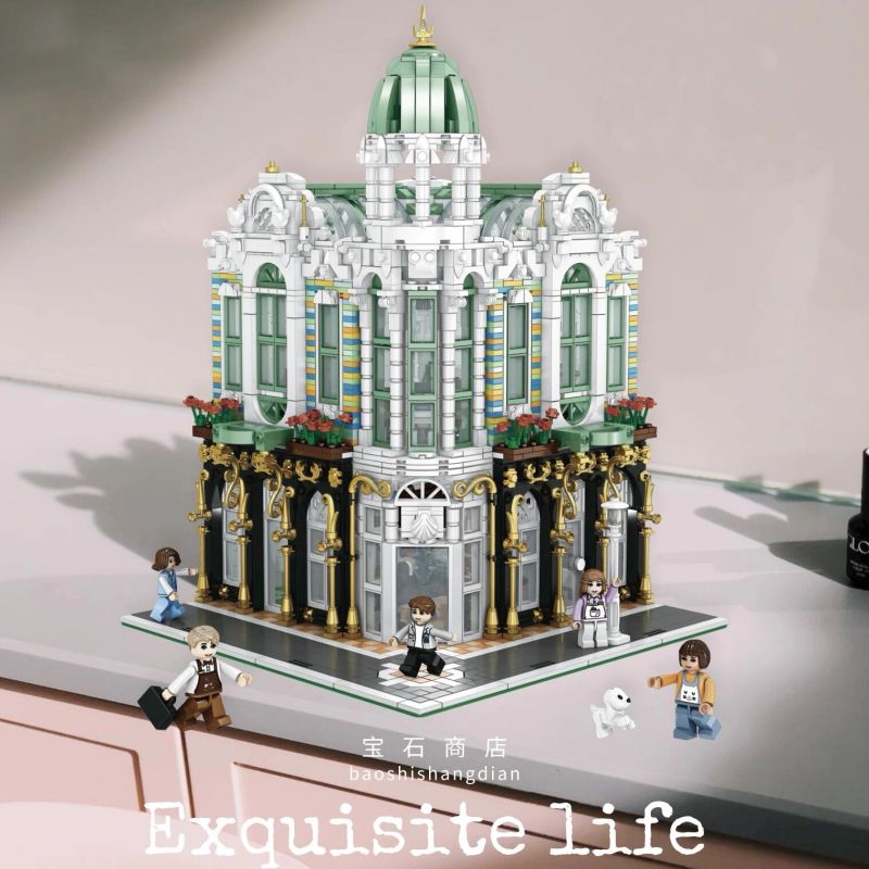 QL00957 MOC City Street Mini Modular Minerals Shop Building Blocks 3115pcs bricks Toys Gift From China.