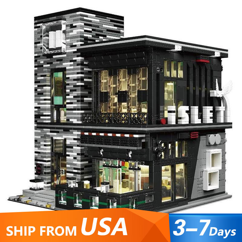 Mould King 16042 Street View Series Pub Restaurant Modula Building Blocks 3980pcs Bricks Toys Model Ship From USA 3-7 Days Delivery