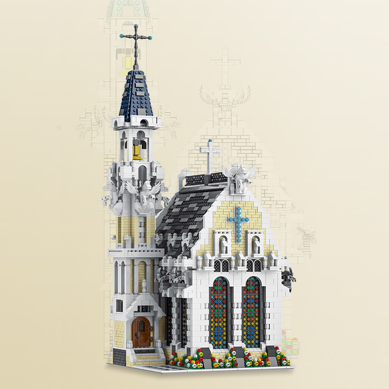 MOC Custom Building Blocks 033006 Creator Medieval City Church 4752pcs Bricks Ship From Europe 3-7 Days Delivery