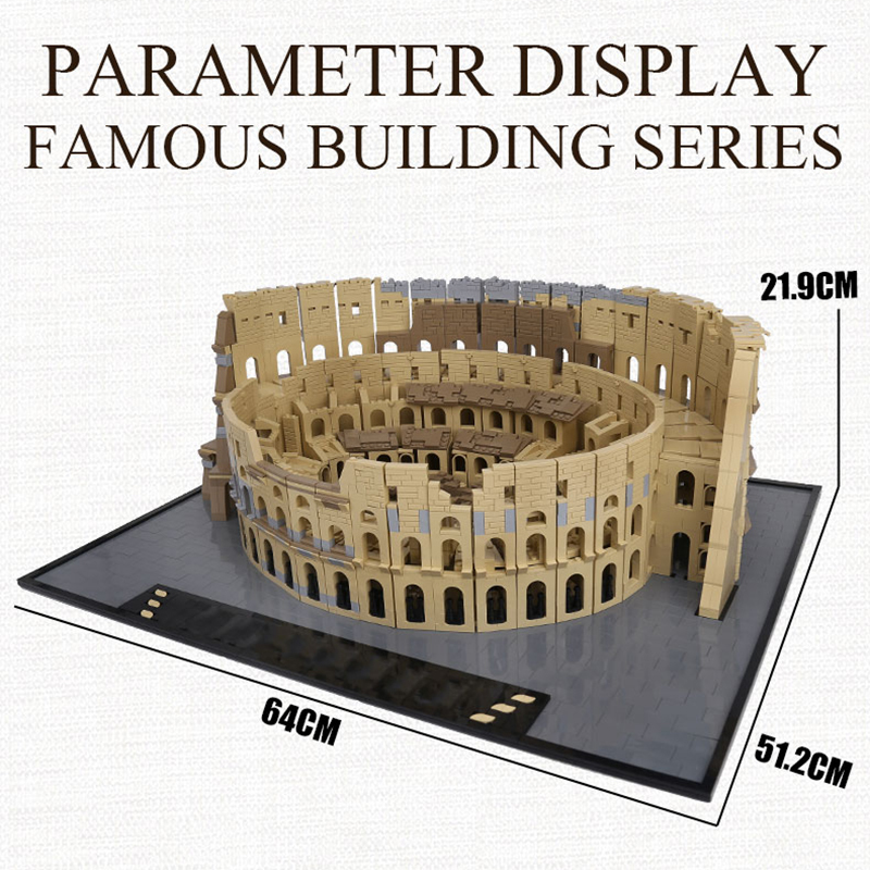 Mould King 22002 The Architecture Building Series Rome Colosseum Blocks 6466pcs Bricks Ship from Europe.