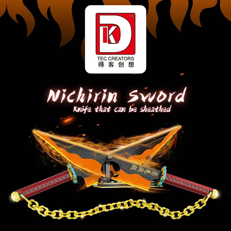 DK1507 Moc Nichirin sword Knife that can be sheathed Model Building Blocks 1478pcs bricks toys from China.