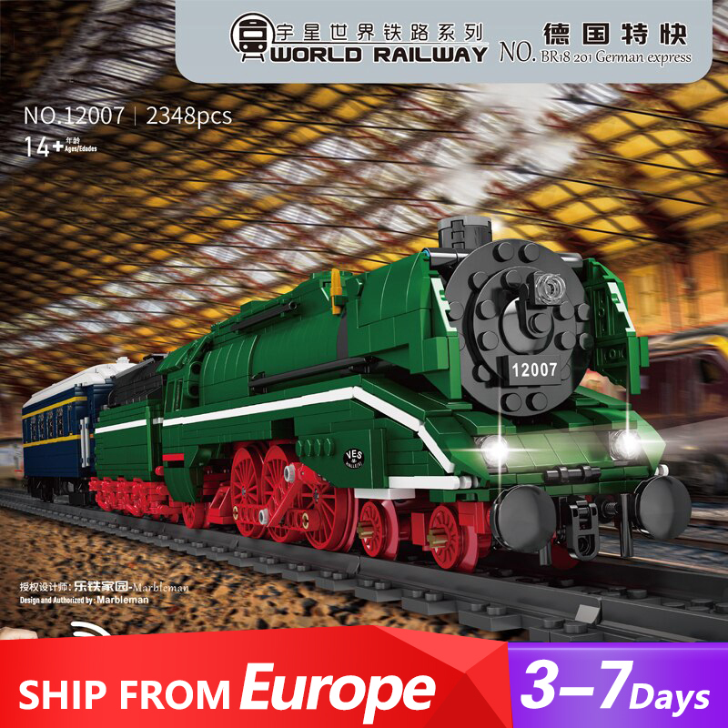 Mould King 12007 Technic Motorized BR18 201 German Express Train Model Remote control Building Blocks 2348pcs Bricks Ship From Europe .