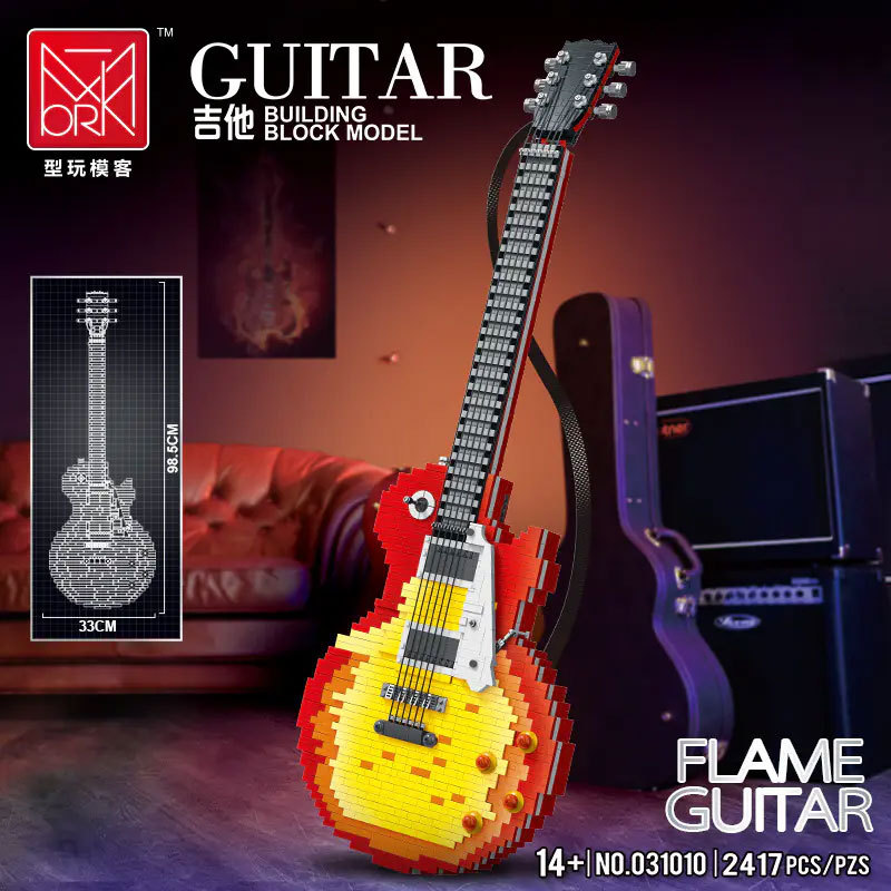 Mork 031010 Ideas Series Flame Guitar Building Blocks 2502pcs Bricks Toys Model Sets from China