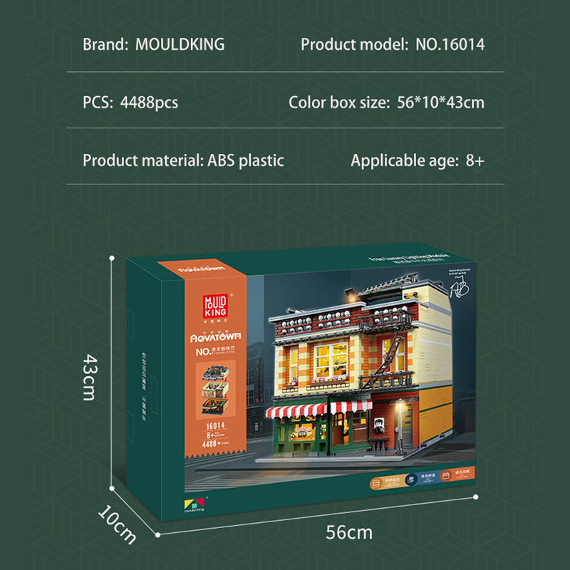 Mould King 16014 Modular Buildings Central Perk Big Bang "Theory" modular Building Blocks 4488pcs bricks Toys from China.