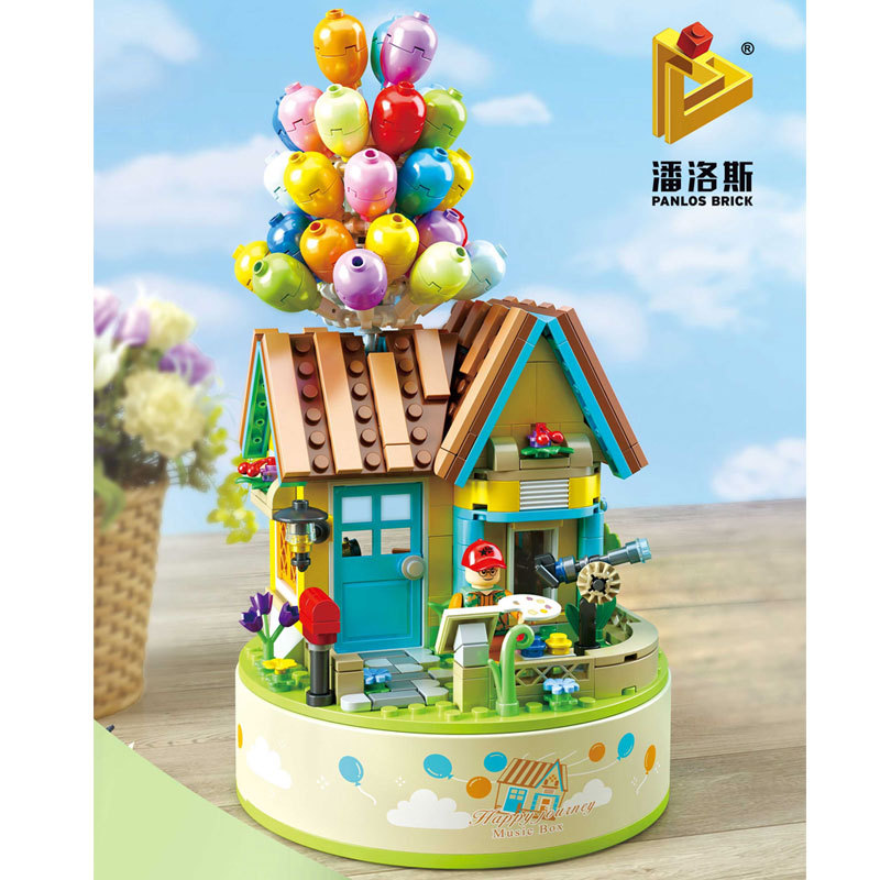 【Clearance Stock】PANLOS 656014 Ideas Series Music Box Balloon Hut Building Blocks 528pcs Bricks Toys Ship From China