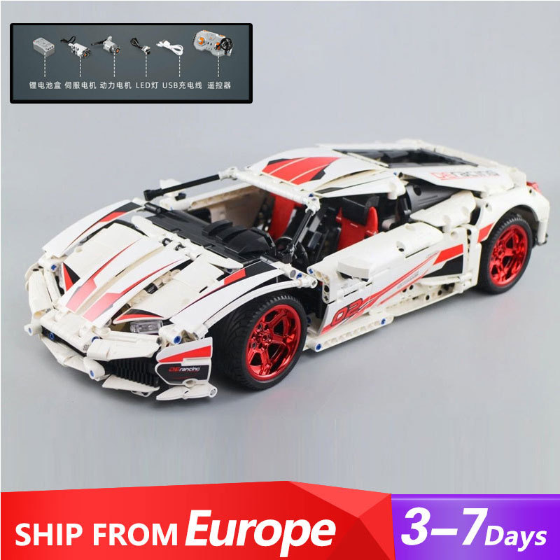 CaDa C61018 Lambor Ghinied Huracan LP 610 Super-Car Building Blocks 1696pcs Bricks Toy Ship From Europe 3-7 Days Delivery (With Motor)