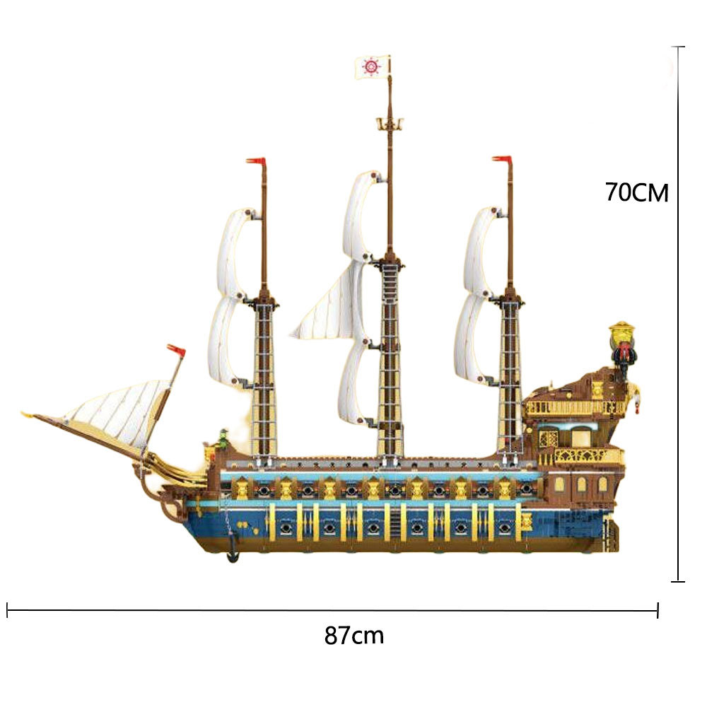 Reobrix 66011 Moc Movie Pirates The Royal Fleet The Sun ship Building Blocks 3162pcs bricks toys From Europe Delivery