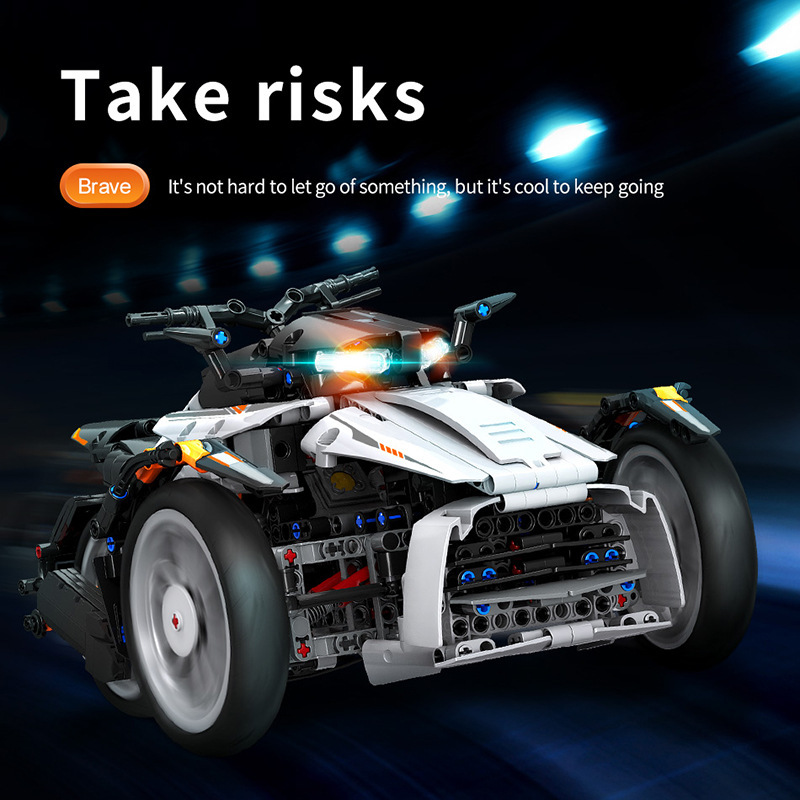 MOYU MY88013 Bombardier Motorcycle Super Fast Racing Autobike Sport Car Model Building Blocks 1288PCS Bricks From China.