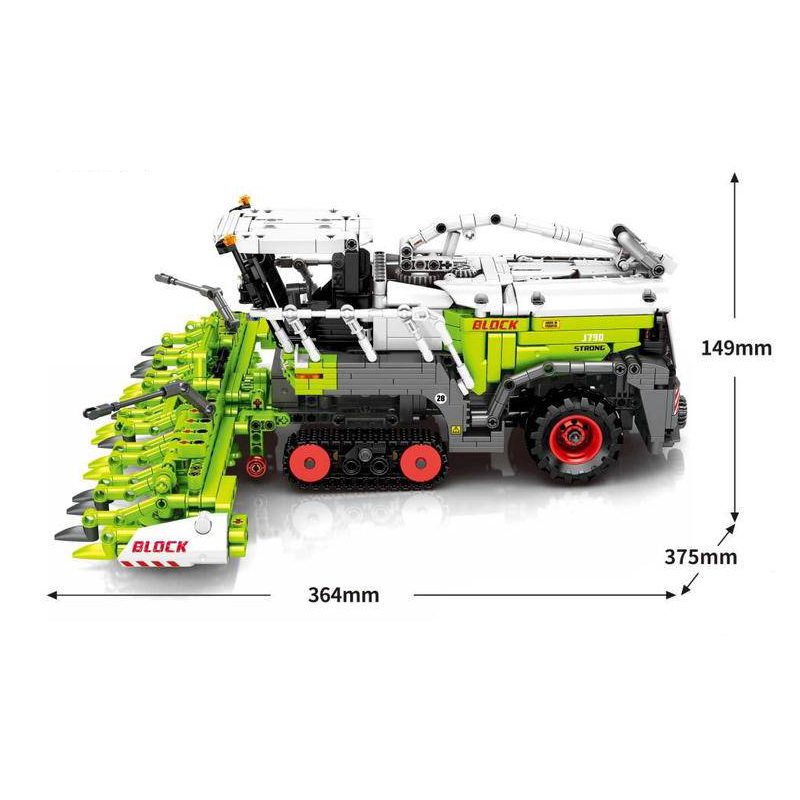 SEMBO 710000 Technical MOC Remote Control Technique Farm Harvester Model 2023pcs Bricks from China.