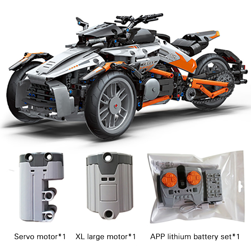 MOYU MY88013 Bombardier Motorcycle Super Fast Racing Autobike Sport Car Model Building Blocks 1288PCS Bricks From China.