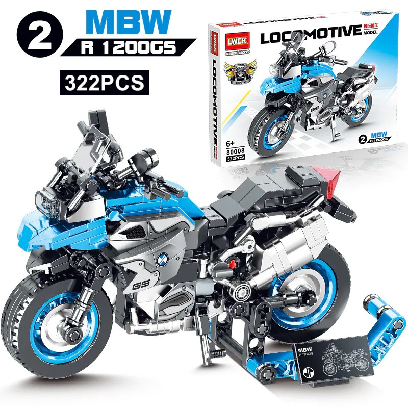 LWCK 80008-2 Technic MOC Racers BMW R 1200GS Motorcycle