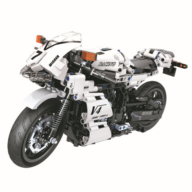 &quot;Winner&quot; 7047 Moc Technic 1:6 The Sports Street Motorcycle Model Building Blocks 716pcs Bricks Toys Ship From China.