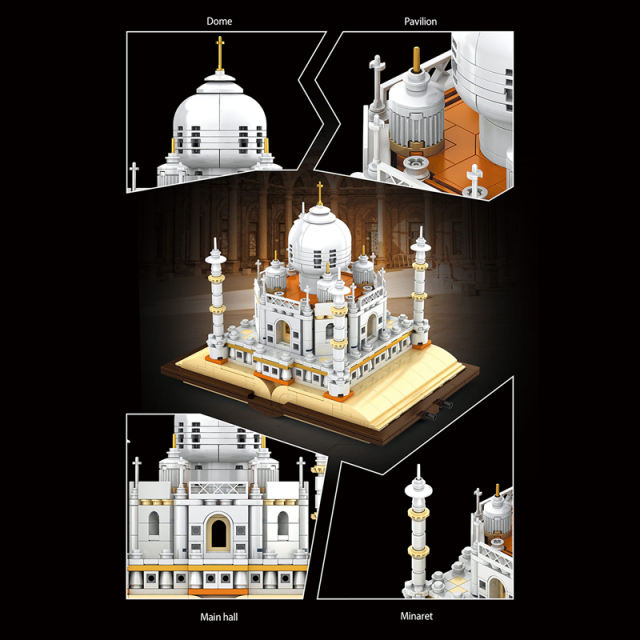 MJI 13012 Moc Movie Magic Book Idea Taj Mahal Building Blocks 768pcs Bricks Toys From China.