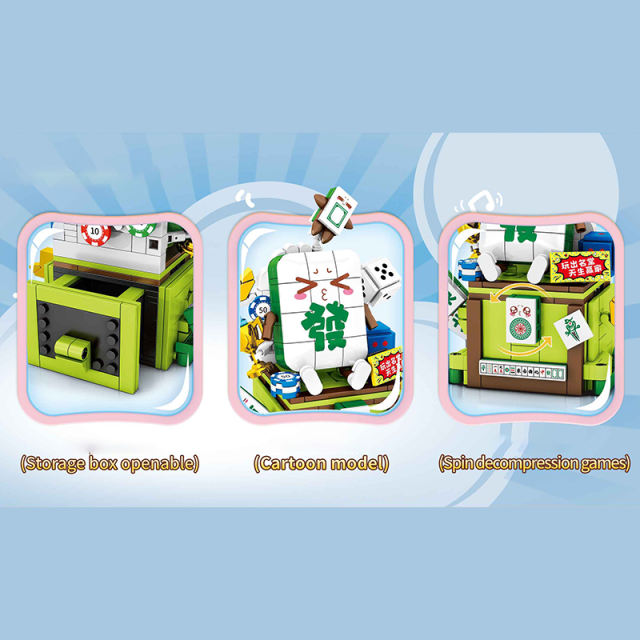 SEMBO 708300C Moc Cute Mahjong Game Toys Model Building Blocks Bricks from China