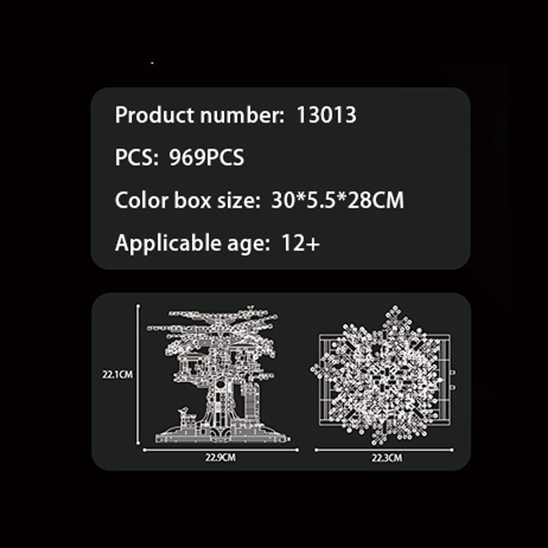 MeiJi 13013 Moc Movie Magic Tree House Book Idea Model Building Blocks 969pcs bricks Toys From China.