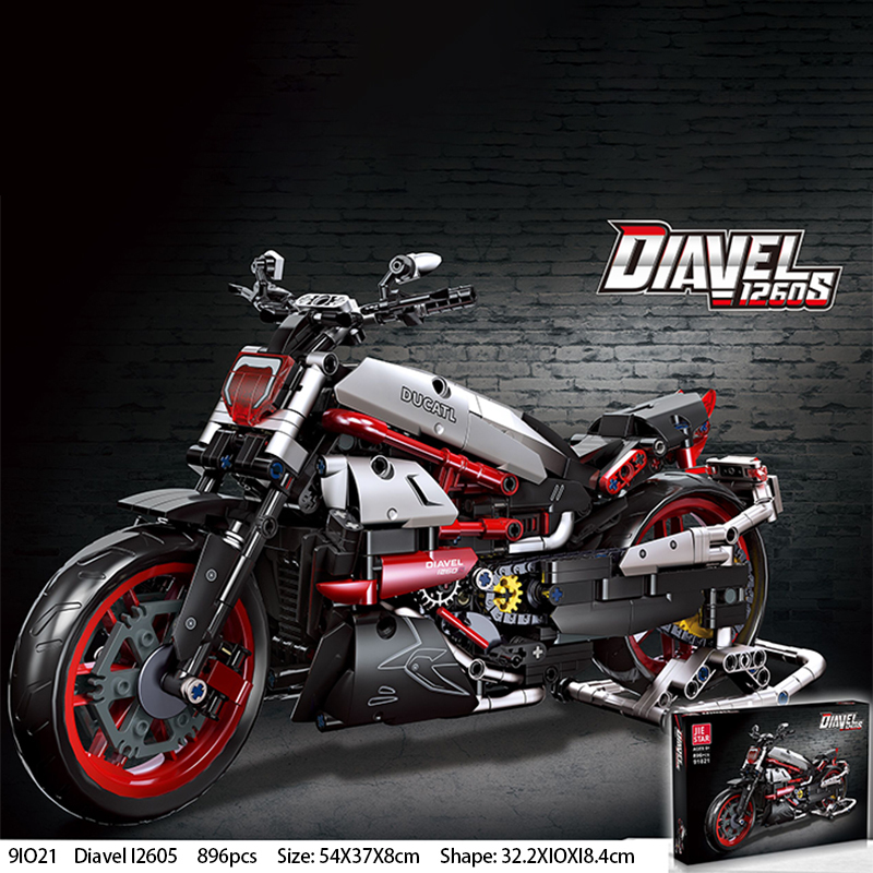 JieStar 91021 Technic Moc Diacel 1260s Motorcycle Model Building Blocks 896pcs Bricks Toys Gift Ship From China.