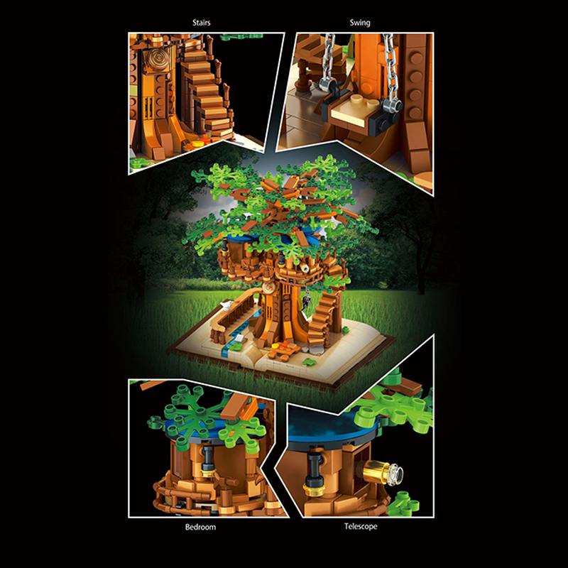 MeiJi 13013 Moc Movie Magic Tree House Book Idea Model Building Blocks 969pcs bricks Toys From China.