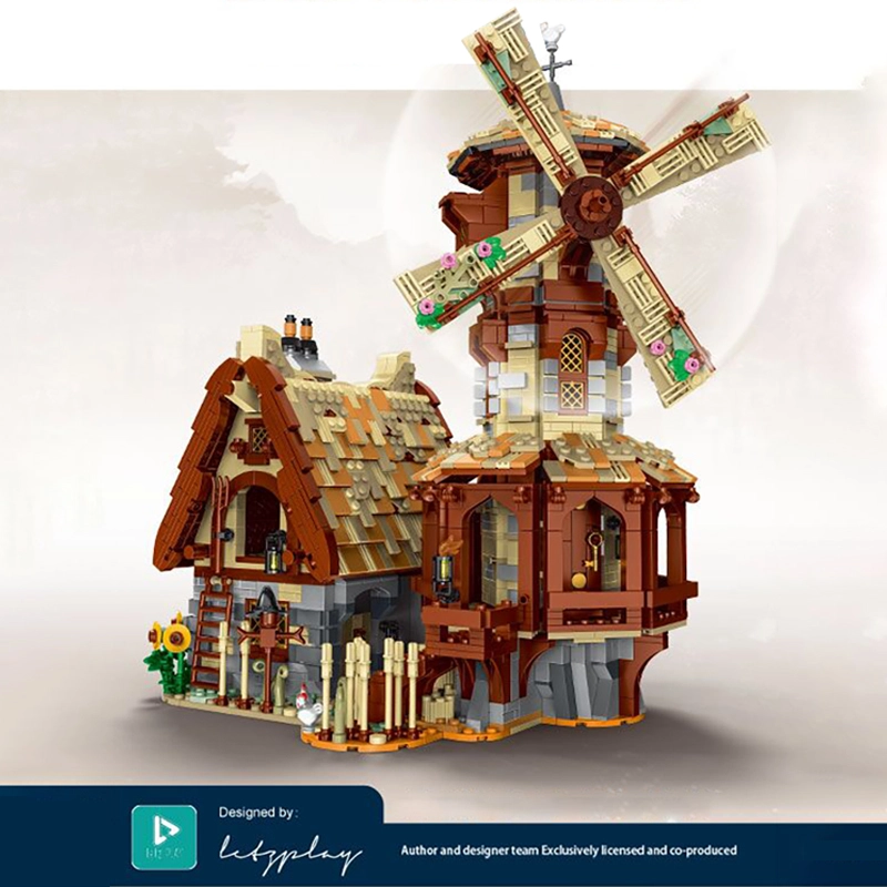 Mork 033009  MOC Creator MEDIEVAL WINDMILL Model Building Blocks 2808pcs bricks Toys from China