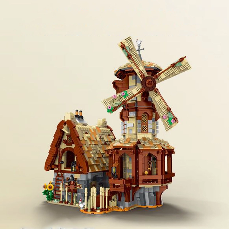 Mork 033009  MOC Creator MEDIEVAL WINDMILL Model Building Blocks 2808pcs bricks Toys from China