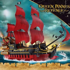 DK6002 Ideas Pirate Ship Queen Anne's Revenge Pirate Ship Caribbeans 3694±pcs Building Blocks from China