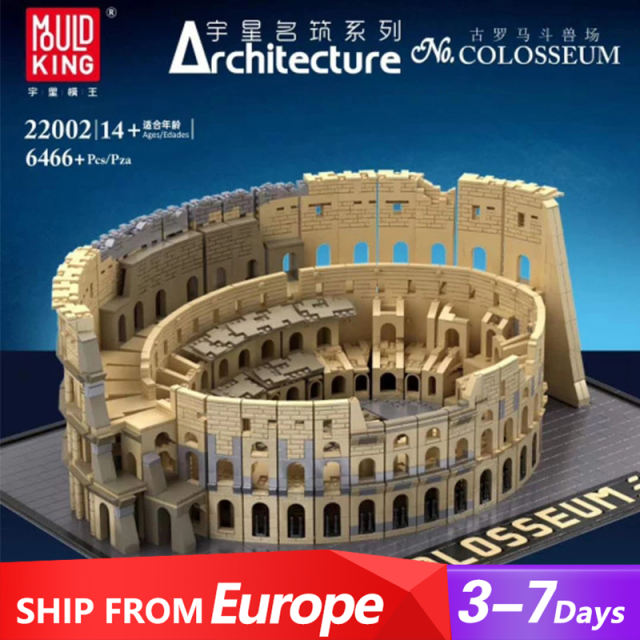Mould King 22002 The Architecture Building Series Rome Colosseum Blocks 6466pcs Bricks Ship from Europe.