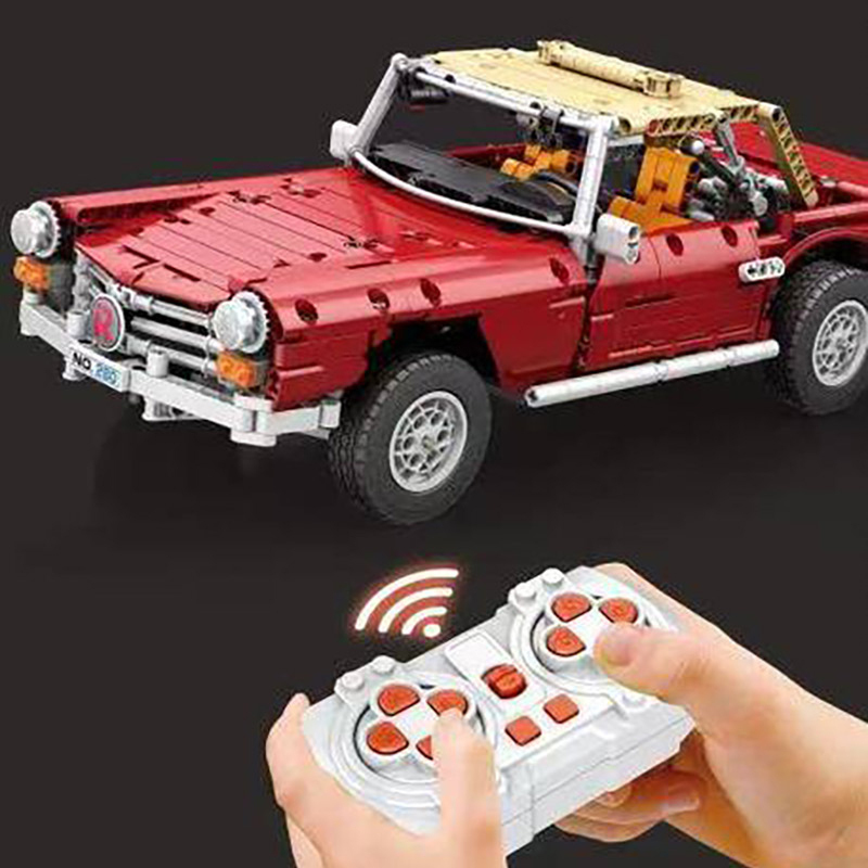 Reobrix 11005 Moc Technic App Remote Control Vintage 280SL Car  Building Blocks 1578pcs Bricks  From China.