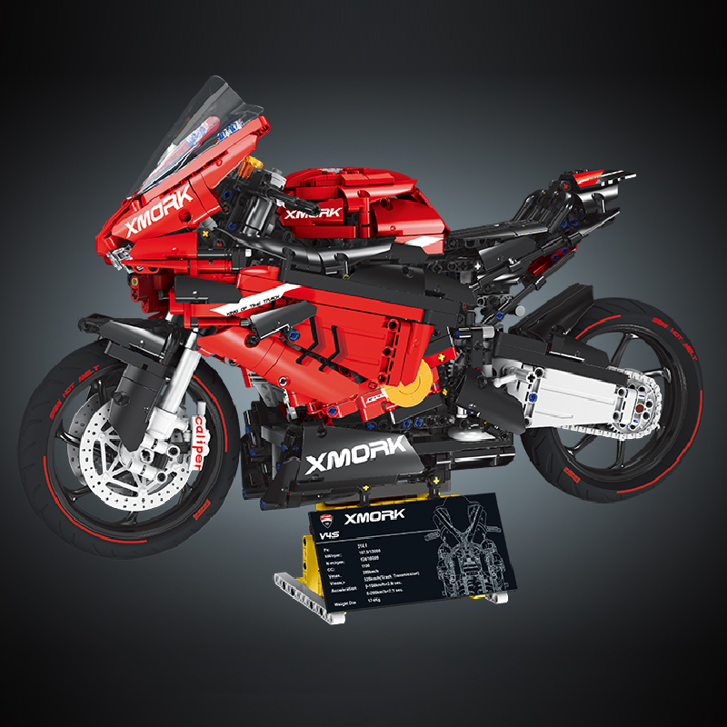 Mork 028001 Technic Moc V45 Motorcycle Static Version Model Building Blocks With 2008pcs Brcks Ship From China.