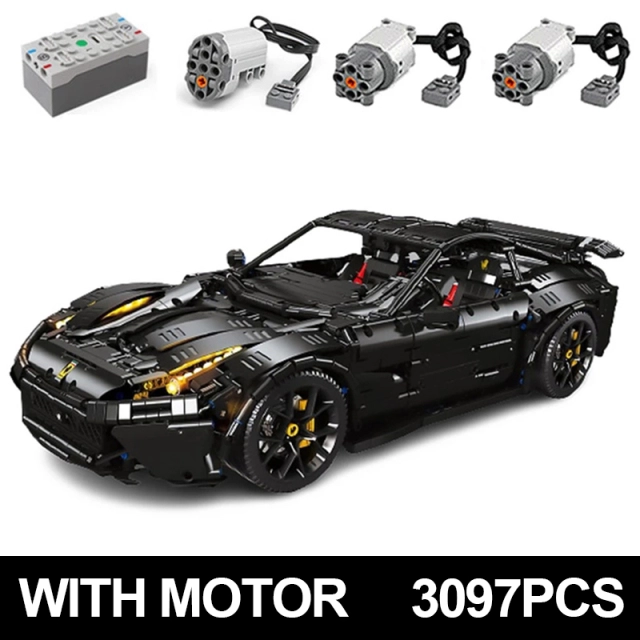 JieStar 91102 Moc F12 Super Sport Racing Car Model RSR Bricks Building Blocks 3097Pcs with Motor Ship From Europe.